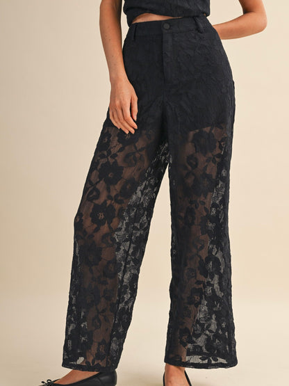 Sophia Lace Tunic & Wide Leg Set