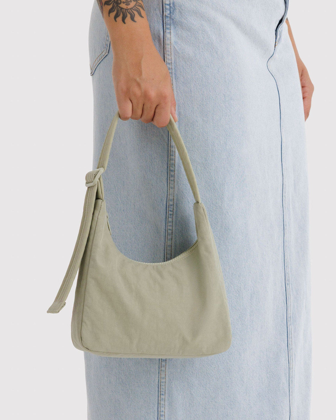 Celadon Mini Nylon Shoulder Bag