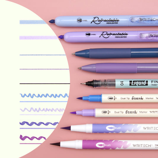Purple & Blue Journal Kit 9pcs Set