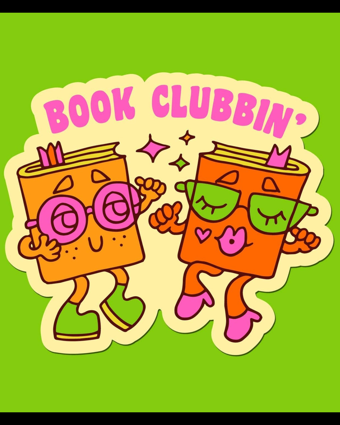 Book Clubbin' Sticker