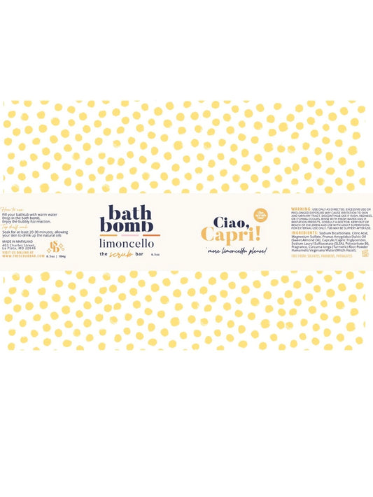Lemon Bath Bomb- Limoncello