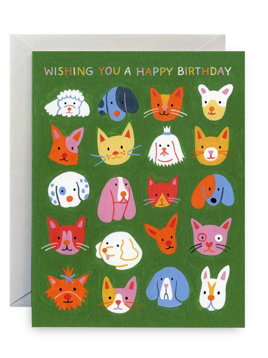 Cats & Dogs Birthday Card