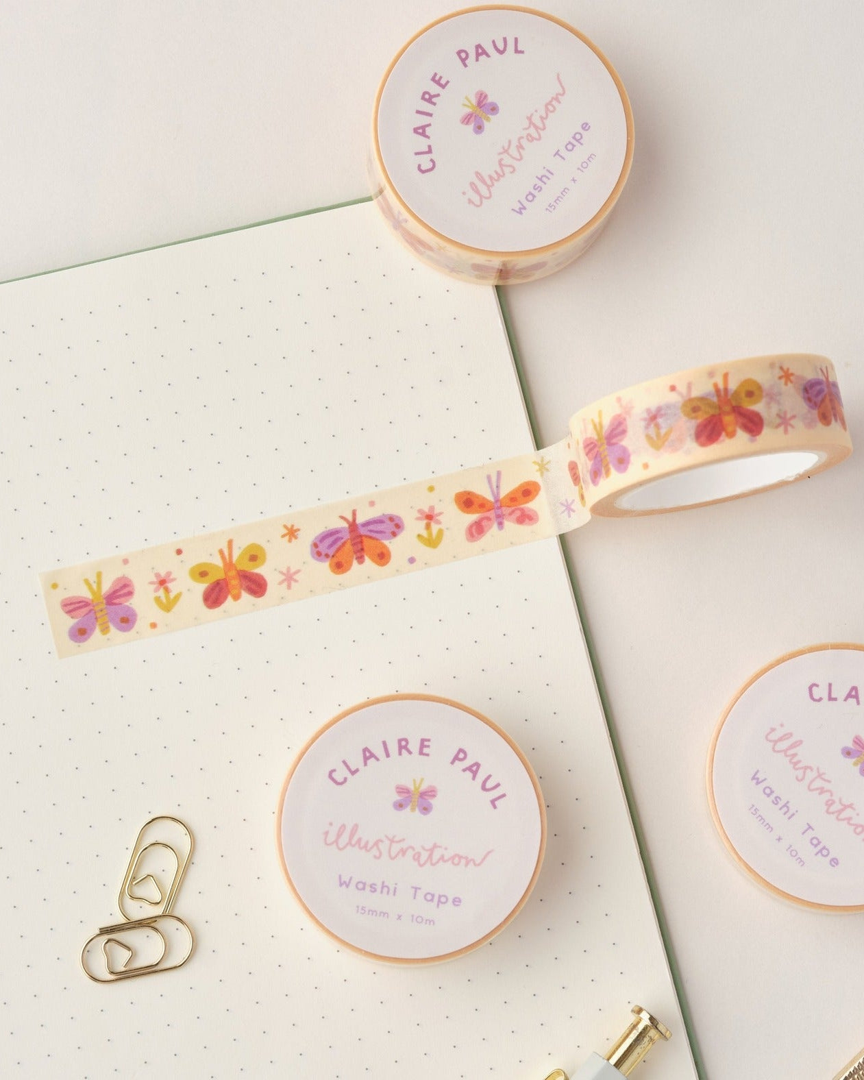 Pastel Butterflies Washi Tape