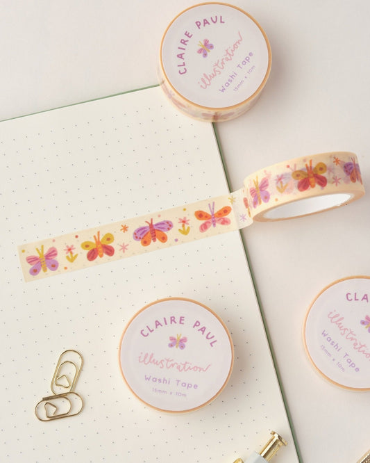 Pastel Butterflies Washi Tape