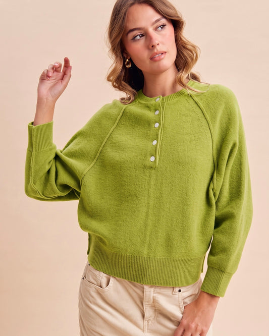 Matcha Raglan Pullover