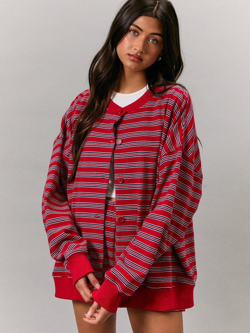 Rose French Terry Cardigan