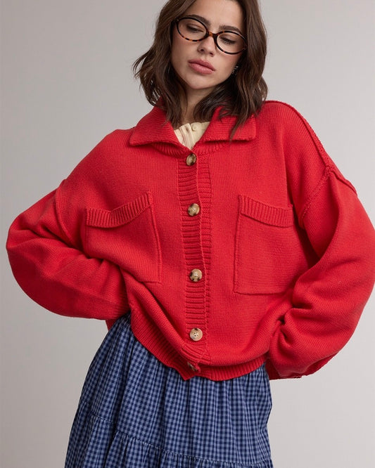 Prep Collared Cardigan