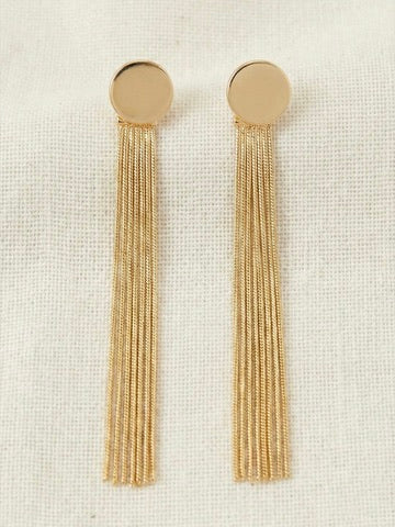 Nova Disk Fringe Earrings
