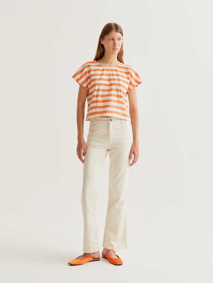 Apricot Stripe Top