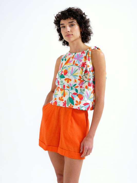 Garden Tie Shoulder Tank