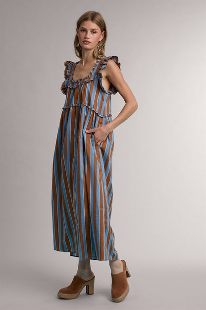 Meadow Stroll Ruffle Midi