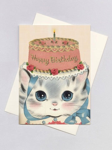 Birthday Hat Kitty Birthday Card