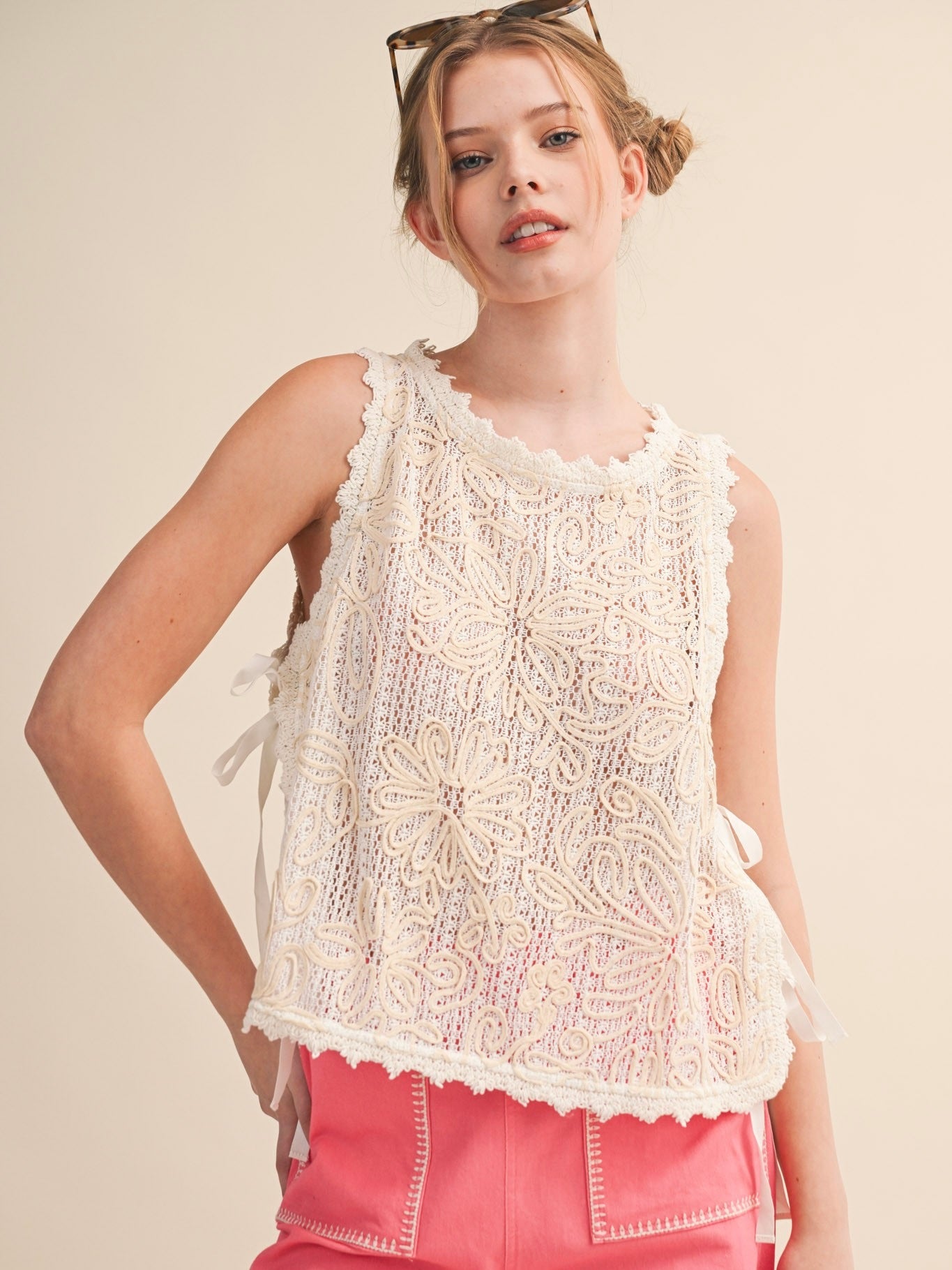 Desert Daisy Crochet Tank