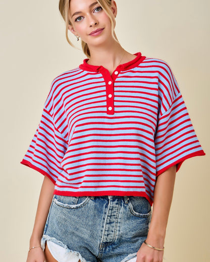 Sunset Henley Tee