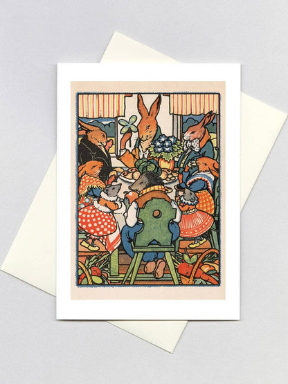 Rabbit Party Card