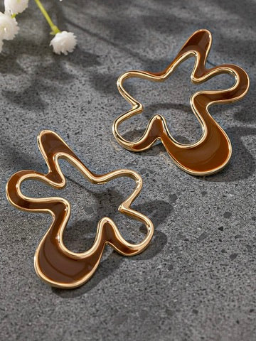 Espresso Bloom Drop Earrings