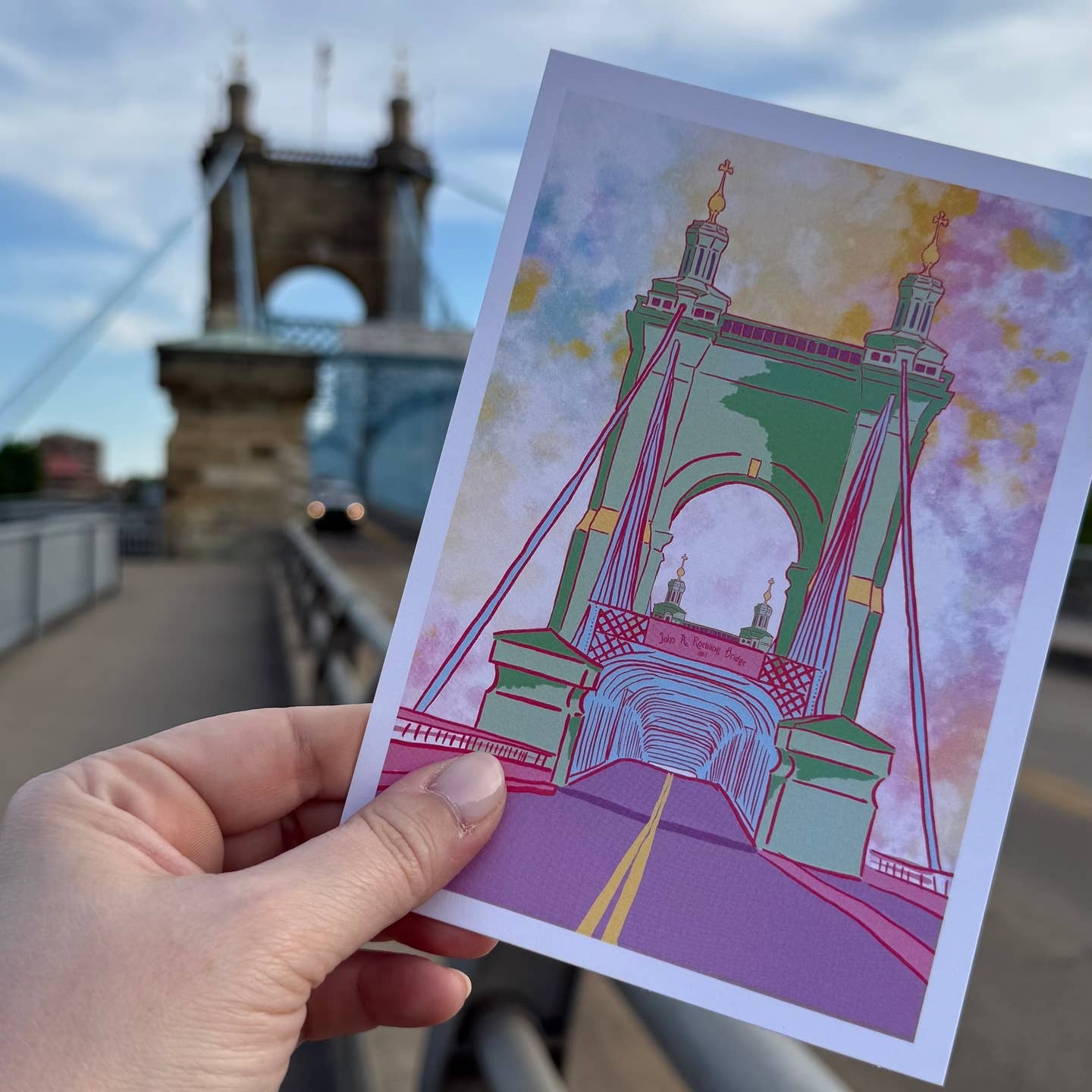 Roebling Bridge Print