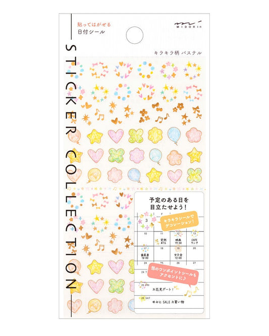 Midori Stickers - Date Twinkling Pastel