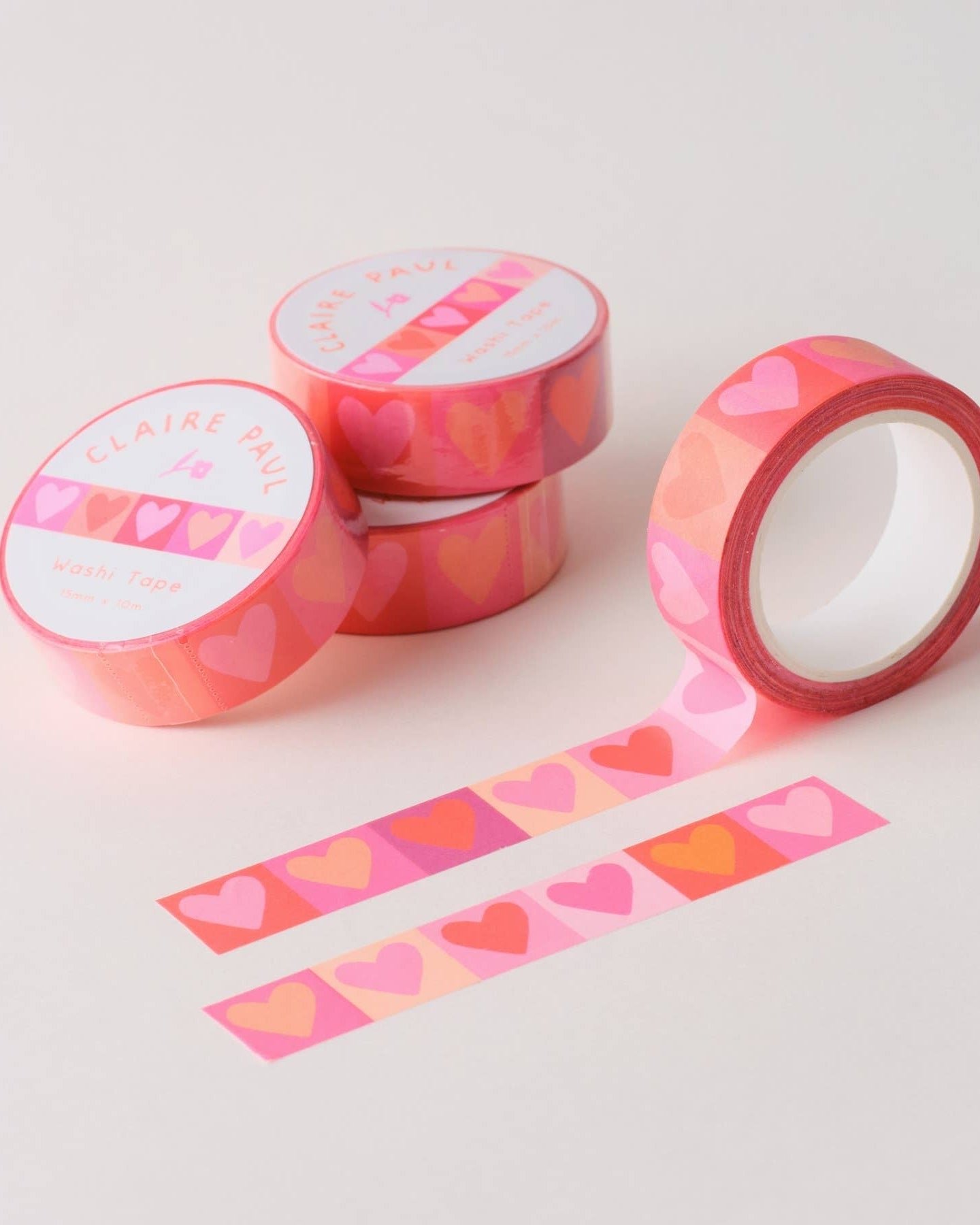 Pink Love Hearts Washi Tape