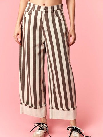 Horizon Striped Barrel Jean