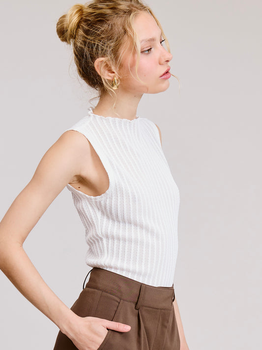 Pearl Mock Neck