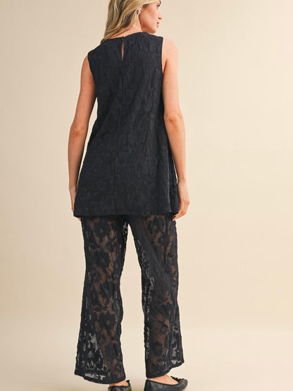 Sophia Lace Tunic & Wide Leg Set