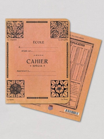 Four Flowers French Notebook