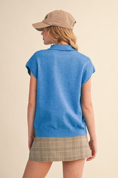 Caroline Collared Sweater Tee