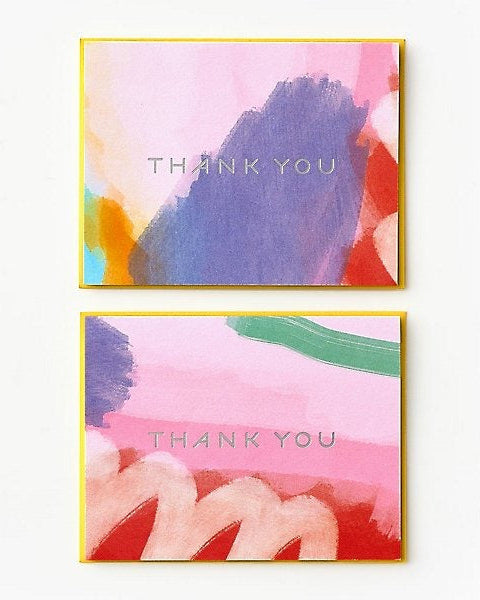 Abstract Foil Thank You Card Set