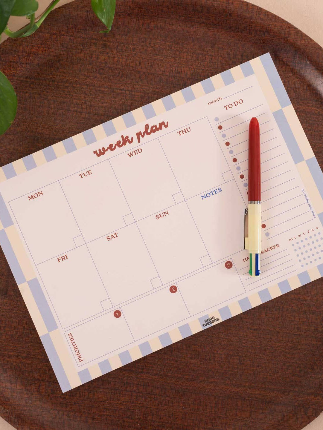 A4 Butter Blue Weekly Planner Pad