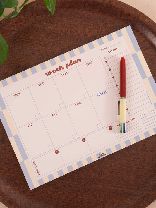 A4 Butter Blue Weekly Planner Pad