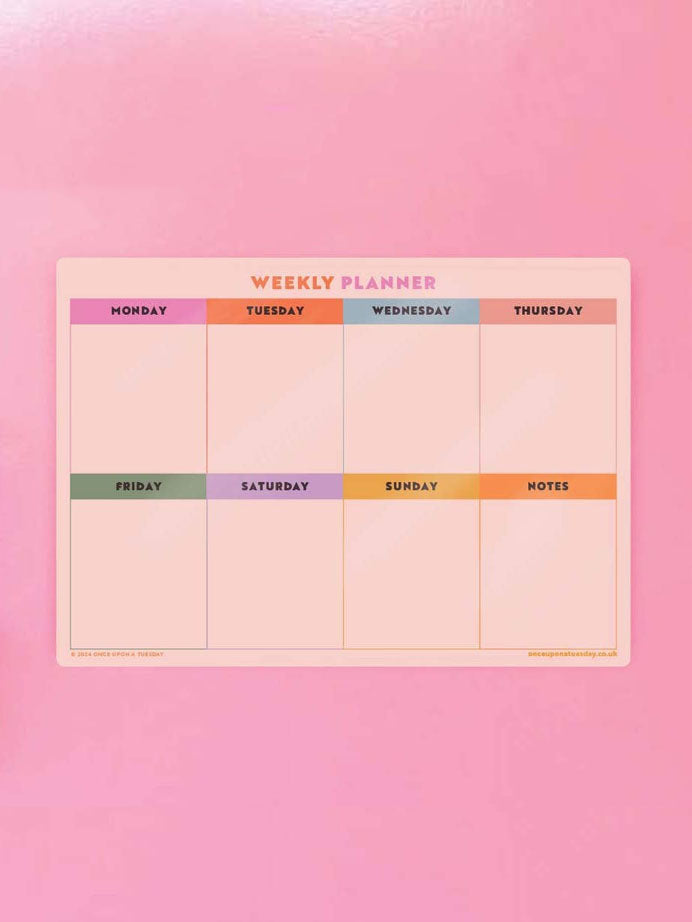 A4 Magnetic Rainbow Weekly Planner