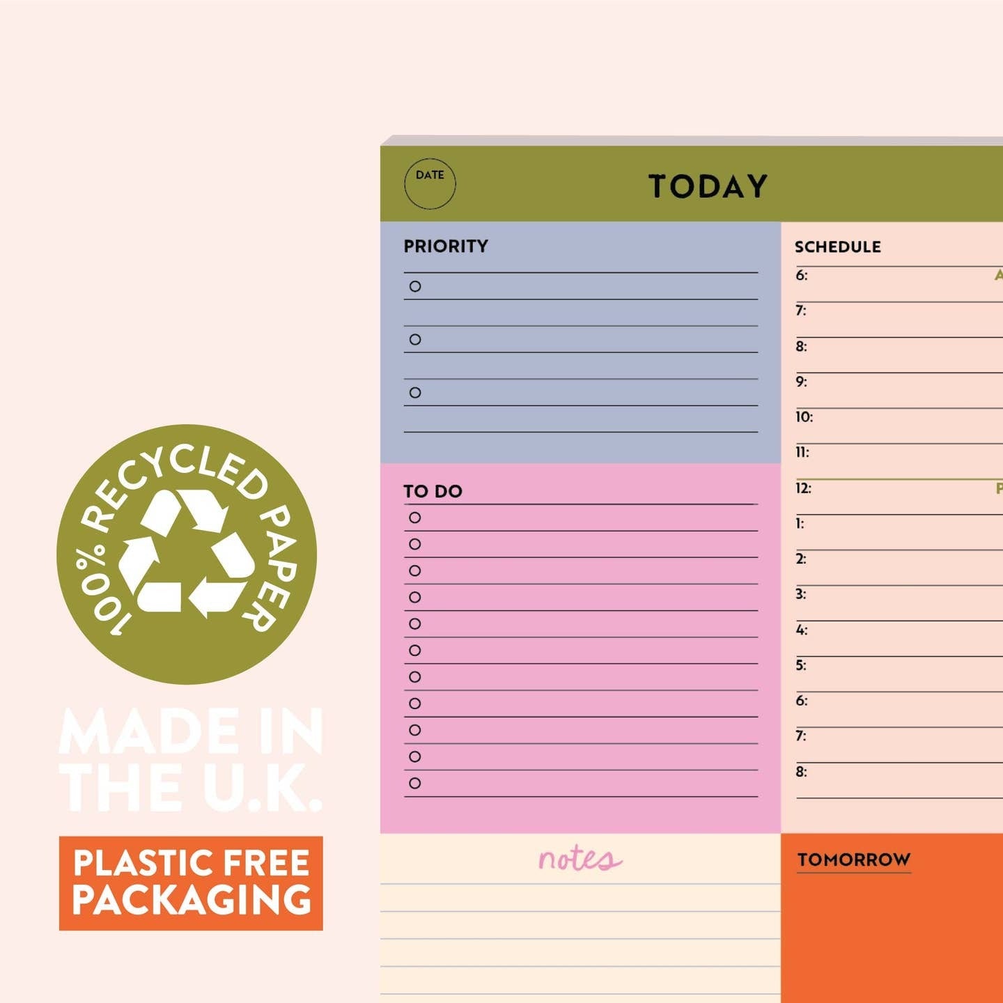 Block My Life Daily Planner Pad