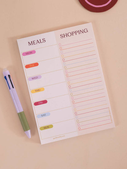 A5 Colour Theory Meal Planner and Shopping List