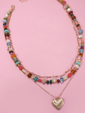 Fiesta Heart Layered Necklace