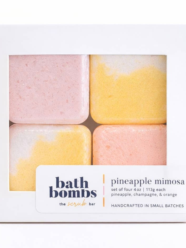 Pineapple Mimosa Bath Bomb Set - Bubbly Bathtub Cocktails