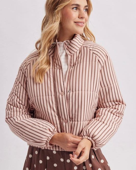 Strawberry Mocha Puffer Jacket