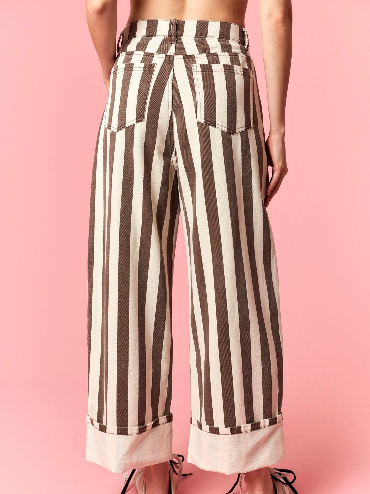 Horizon Striped Barrel Jean