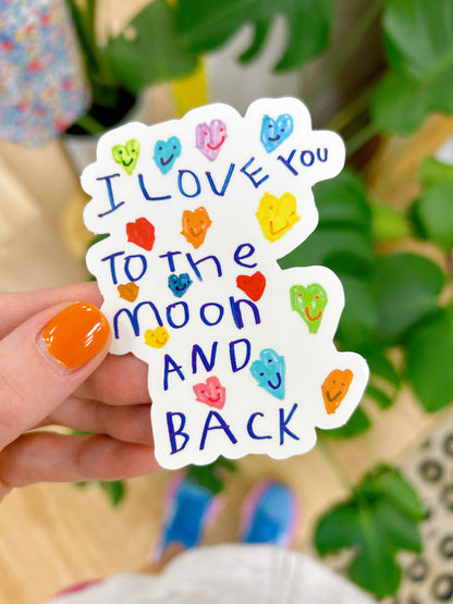 Love You To The Moon Sticker