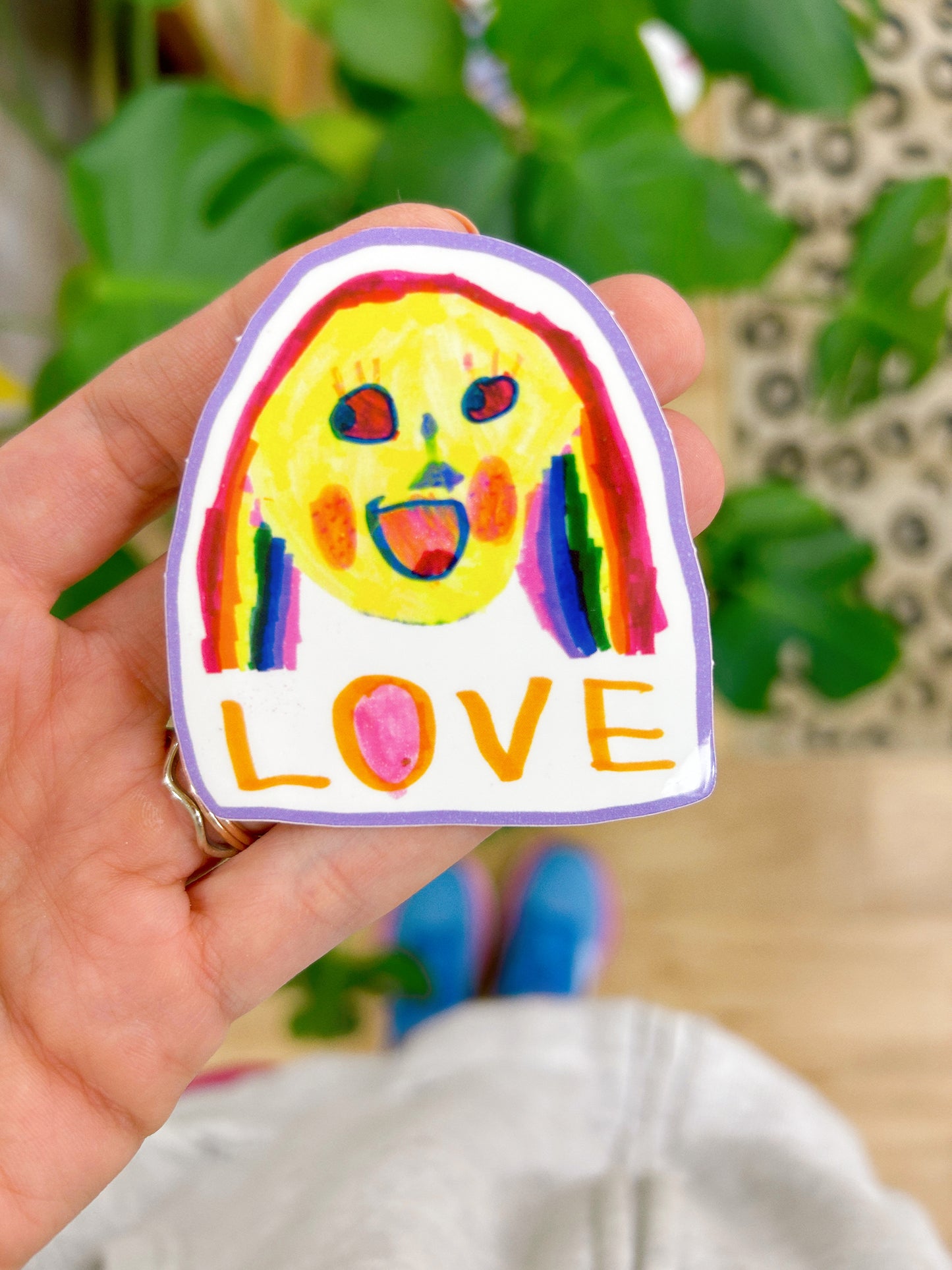 Rainbow Love Girl Sticker