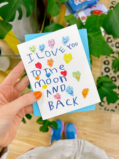 Love You To The Moon Card