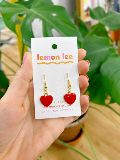 Red Heart Earrings