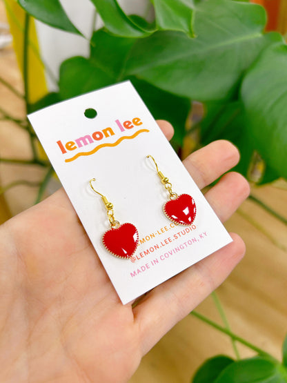 Red Heart Earrings