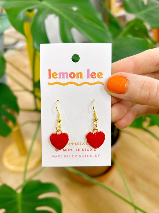 Red Heart Earrings