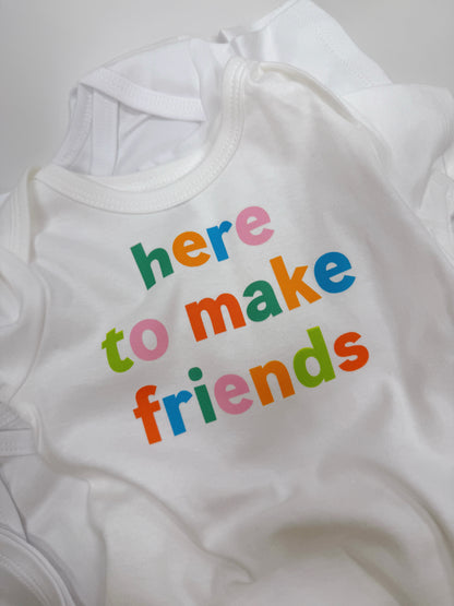 Here to Make Friends Onesie