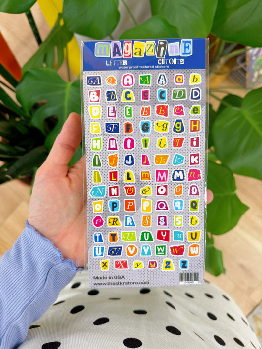 Magazine Letter Sticker Sheet Version 2
