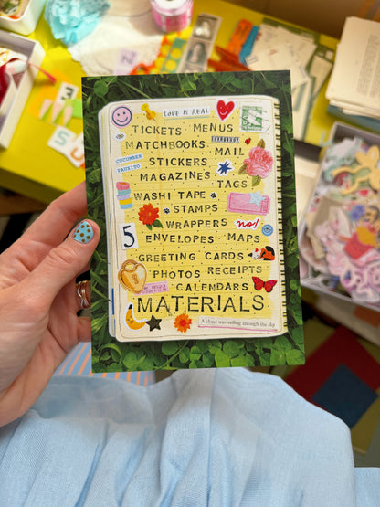 Junk Journal Materials 5x7in Mini Art Print Postcard
