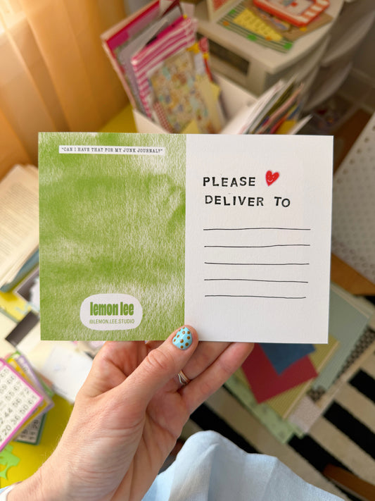 Junk Journal Materials 5x7in Mini Art Print Postcard