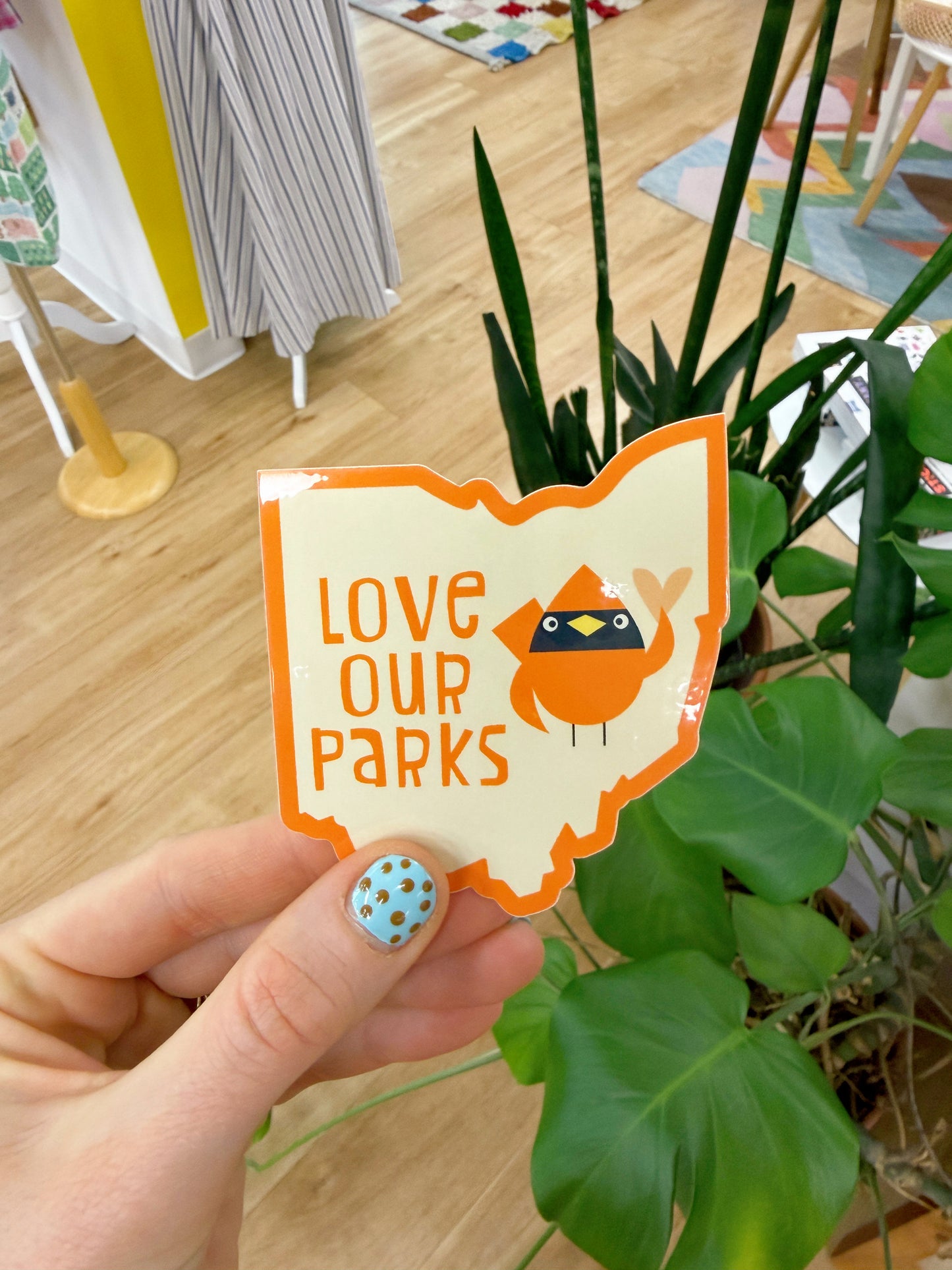 Love Our Parks Ohio Cardinal Sticker