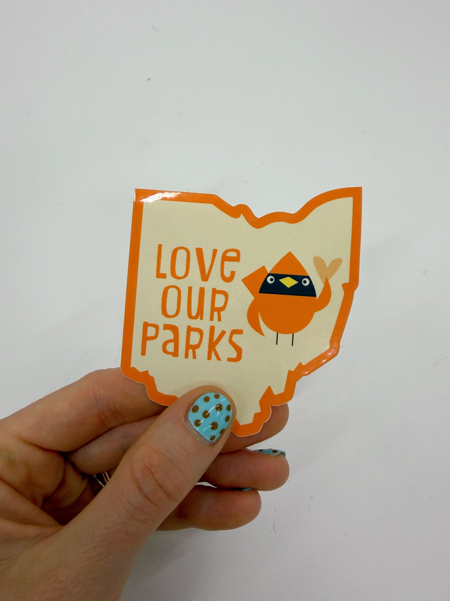 Love Our Parks Ohio Cardinal Sticker